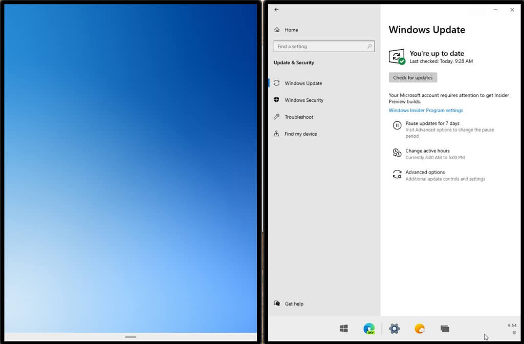 Более быстрые обновления  Windows 10X