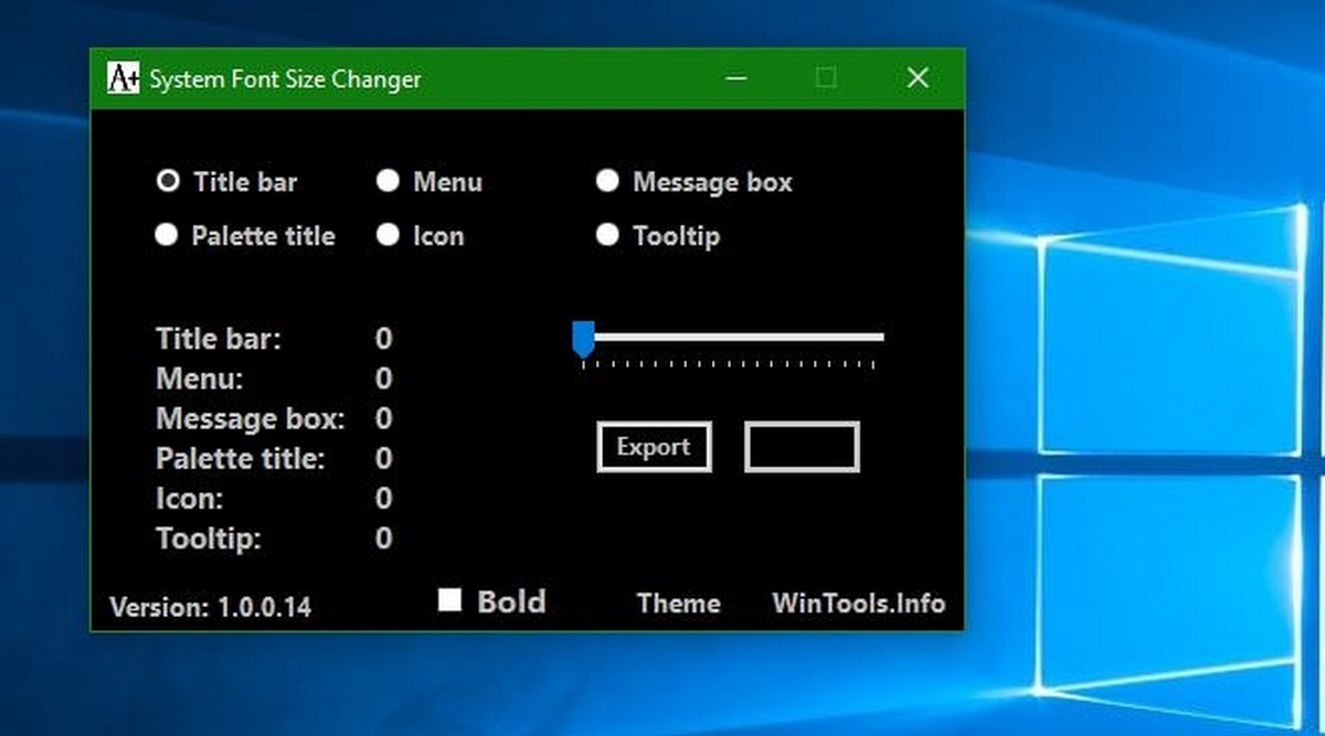 изменить шрифт  ОС Windows 10 Creators Update: